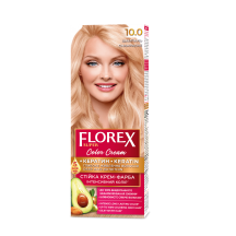 Patvarūs plaukų dažai "FLOREX" 10.0 (šampanas)